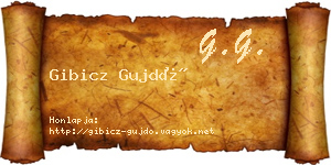 Gibicz Gujdó névjegykártya